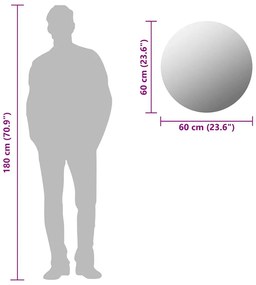 kör alakú tükör 60 cm