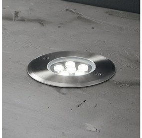 Ideal Lux - LED Taposólámpa FLOOR LED/6W/230V átm. 12 cm CRI 90 IP67 króm