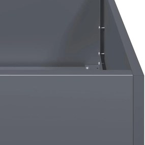 antracitszürke acél növénytartó 80x80x30 cm