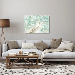Kép - Arany virágzó fa (üvegen) (70x50 cm)
