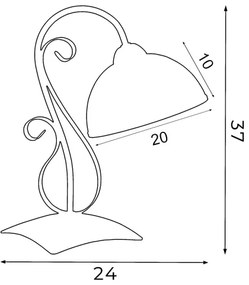 ANTICA asztali lámpa 1xE27/60W/230V