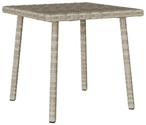 téglalap polyrattan kerti dohányzóasztal 40x40x37cm
