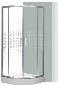 Spirit Mátrix íves 80x80x194 cm minőségi zuhanykabin , erősített akril zuhanytálcával