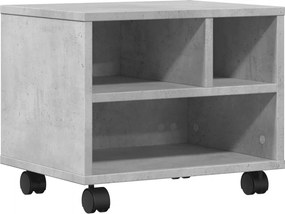 vidaXL betonszürke nyomtatóállvány kerekekkel 41 x 32 x 34,5 cm