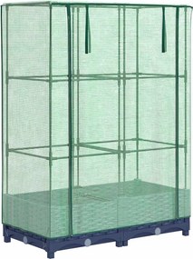 vidaXL rattan megjelenésű magaságyás melegháztakaróval 80x40x123 cm