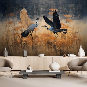 Gario Fotótapéta Nád és daruk Anyag: Vlies, Méret: 300 x 210 cm