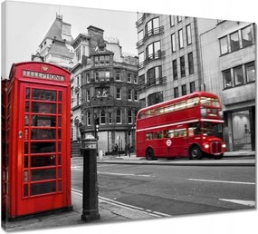 Vászonkép 50x40 Piros busz