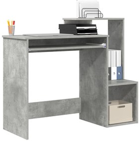 Szürke számítógépasztal Beton szürke
