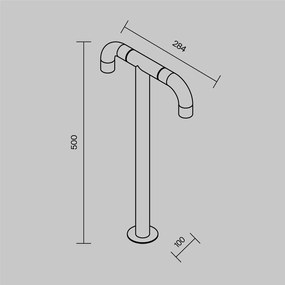 O477FL-L4GF3K Sleek Fém Kültéri állólámpa Szürke Színű LED 4 W 3000 Kelvin 300 Lumen IP54