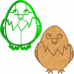 Húsvéti Forma Mézeskalács lyukasztó Húsvéti Csirke Csirke 8cm