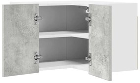 Függő szekrény Riga Beton szürke és fehér 57 x 57 x 40 cm