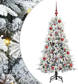vidaXL Műanyag Hajtogatós Karácsonyfa Fehér 150 cm PE és PVC