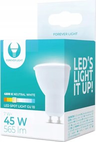 Led izzó GU10 7W 230V 4500K 565lm Forever Light