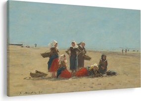 Kép - Eugène Boudin, Women on the Beach at Berck, reprodukciók (90x60 cm)