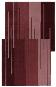 Borvörös kézi szövésű gyapjú szőnyeg 120x180 cm Split Ombre Shaped – Flair Rugs