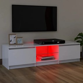 fehér TV-szekrény LED lámpákkal 120 x 30 x 35,5 cm