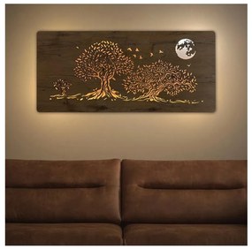 Li-Go 5042/DUB2 - LED fali dekorĂĄciĂł LED/24W/230V 110x50 cm tölgy/hĂĄrom tölgy