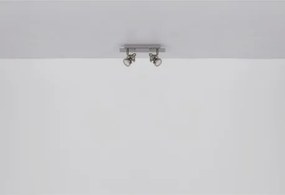 Globo 57385-2 Fali lámpa, LED reflektor, fém nikkel matt, fém krómozott, HxSzxM: 270x80x110mm, 2x GU10 LED 3W 230V izzókkal, 250lm forrás, 250lm kimenet, 3000K