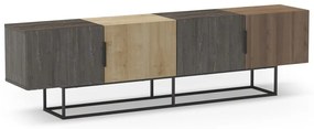 Natúr színű TV-állvány tölgyfa dekorral 200x55 cm Titan – Marckeric
