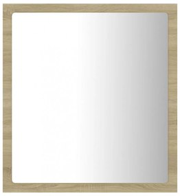 sonoma tölgy akril LED-es fürdőszobai tükör 40x8,5x37 cm
