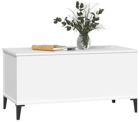 Fehér szerelt fa dohányzóasztal 90x44,5x45 cm