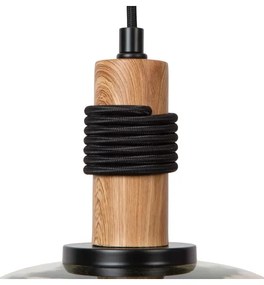 Lucide 45408/22/62 - Csillár zsinóron ILONA 1xE27/40W/230V átm. 22 cm fekete/bézs