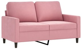 kétszemélyes rózsaszín bársony kanapé 120 cm
