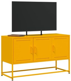 mustársárga acél TV-szekrény 100,5x39x60,5 cm