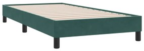 sötétzöld bársony ágykeret matrac nélkül 80x220 cm