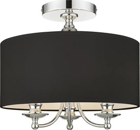 COSMOLIGHT C03466CH-BK ABU DHABI Ernyős Mennyezeti Lámpa Króm, Fekete E14 IP20