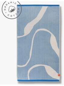 Fehér-kék bio pamut törölköző szett 2 db-os 50x90 cm Nova Arte – Mette Ditmer Denmark