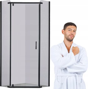 Pentagonális kabin Stylio 90 átlátszó/fekete