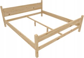 Ágy 180x200 Bliss Fa keret ágyrács nélkül Nyers Stílusos Tartós