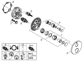 GROHE 24075000 - GROHTHERM termosztátos csaptelep, fényes króm