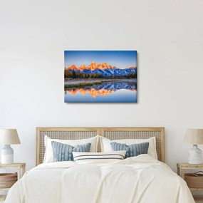 A havas hegycsúcsok képe (70x50 cm)