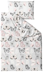 Mikroszálas ágyneműhuzat MY BUTTERFLY világosszürke Ágyneműhuzat mérete: 70 x 90 cm | 140 x 220 cm