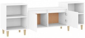 fehér szerelt fa TV-szekrény 160 x 35 x 55 cm