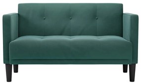 sötétzöld bársony loveseat kanapé 111 cm