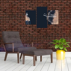 Kép - Sötétkék absztrakció (90x60 cm)