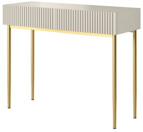 Nicole fésülködőasztal 100 cm fiókokkal - kasmír / arany lábak