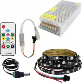 Led szalag szett digitális Rgb Magic WS2811 szivárvány effekt áramló Pilot 25m