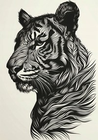 Poszter 70x100cm Tigris fütyülés