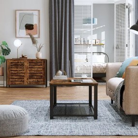 FIRA tolóajtós komód barna/fekete