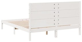 fehér tömör fa extra hosszú ágykeret matrac nélkül 140 x 220 cm