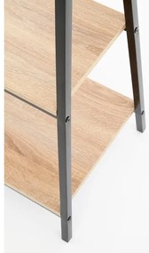 Könyvespolc NARVIK 148x60 cm fekete/tölgy sonoma