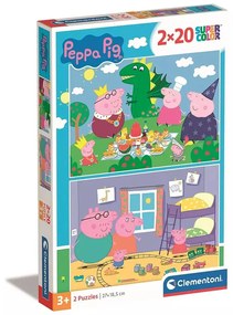 Peppa malac Dragon 2x20 db-os puzzle Clementoni