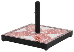 terrakotta és fehér négyzet alakú napernyő talp 12 kg