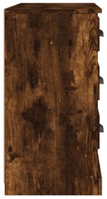 füstös tölgy színű szerelt fa tálalószekrény 104,5x35,5x67,5 cm