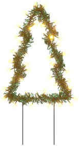 karácsonyfa fénydekoráció 3 db cövekkel 50 LED 30 cm