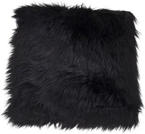 Báránybőr, műbőr, ülőpárna 40x40 cm, Fekete